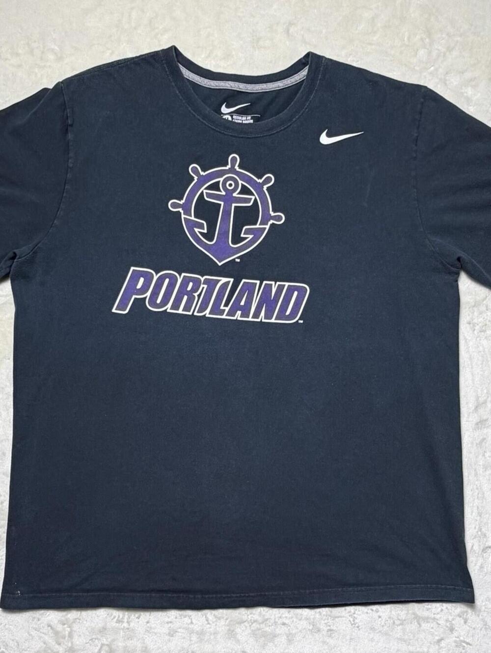 Nike Portland Pilots T-Shirt Men's XL Grey Anchor Logo Graphic Crew Neck Tee